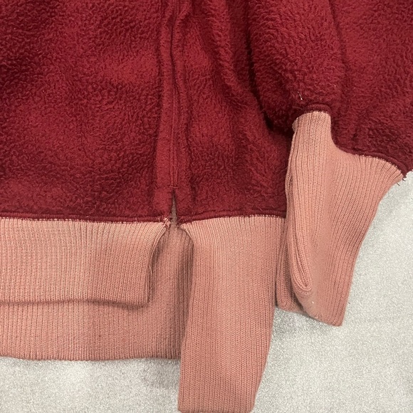 [XS]We The Free Burgundy Mulberry Camden Sherpa Pullover Teddy Sweater - Picture 3 of 8